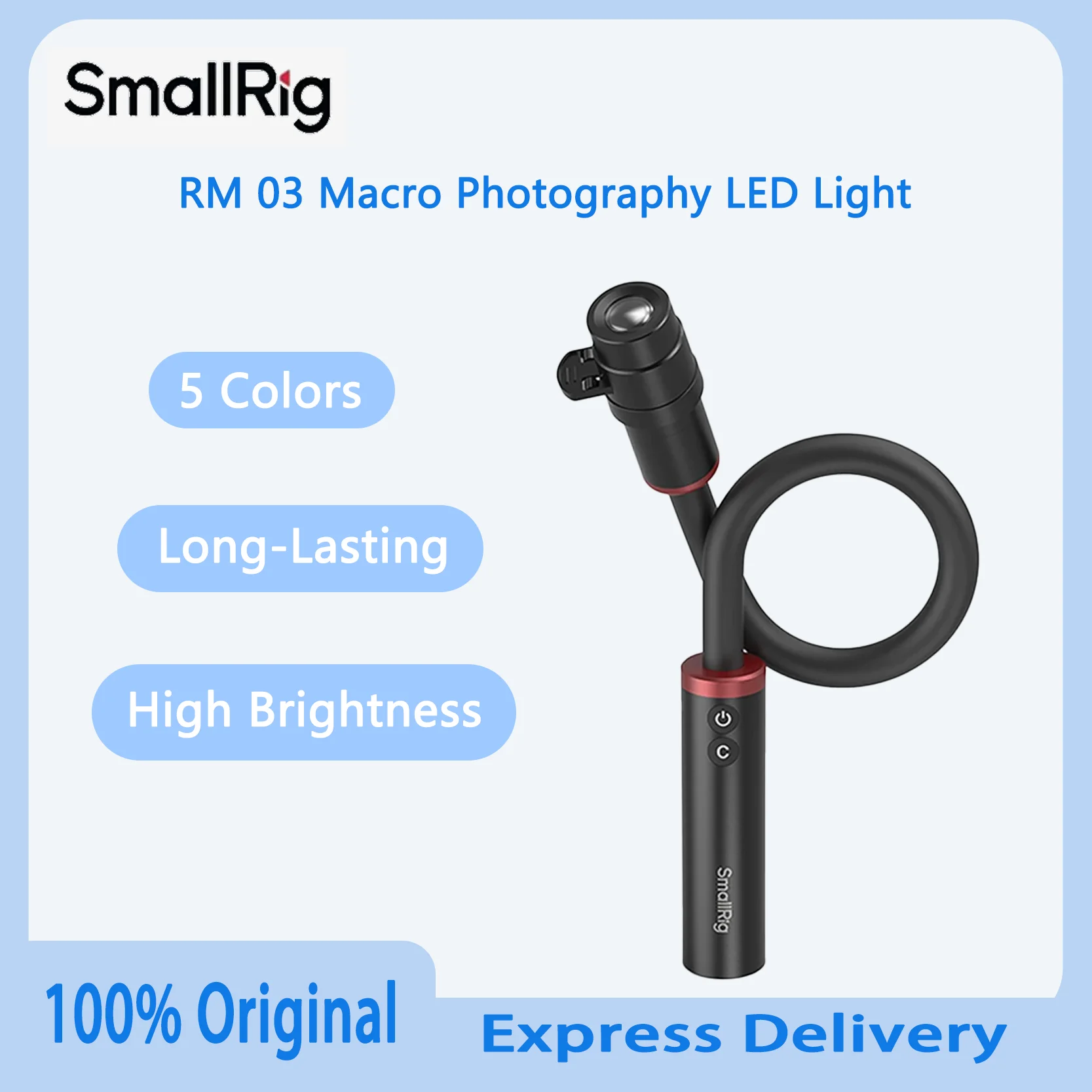 Оригинальный светодиодный светильник для макросъемки SmallRig RM 03, заполняющий свет для съемки, 5 цветов, с четырьмя листами, в помещении, ветрозащитный и непромокаемый
Оригинальный светодиодный светильник для макросъемки SmallRig RM 03, заполняющий свет для съемки, 5 цветов, с четырьмя листами, в помещении, ветрозащитный и непромокаемый