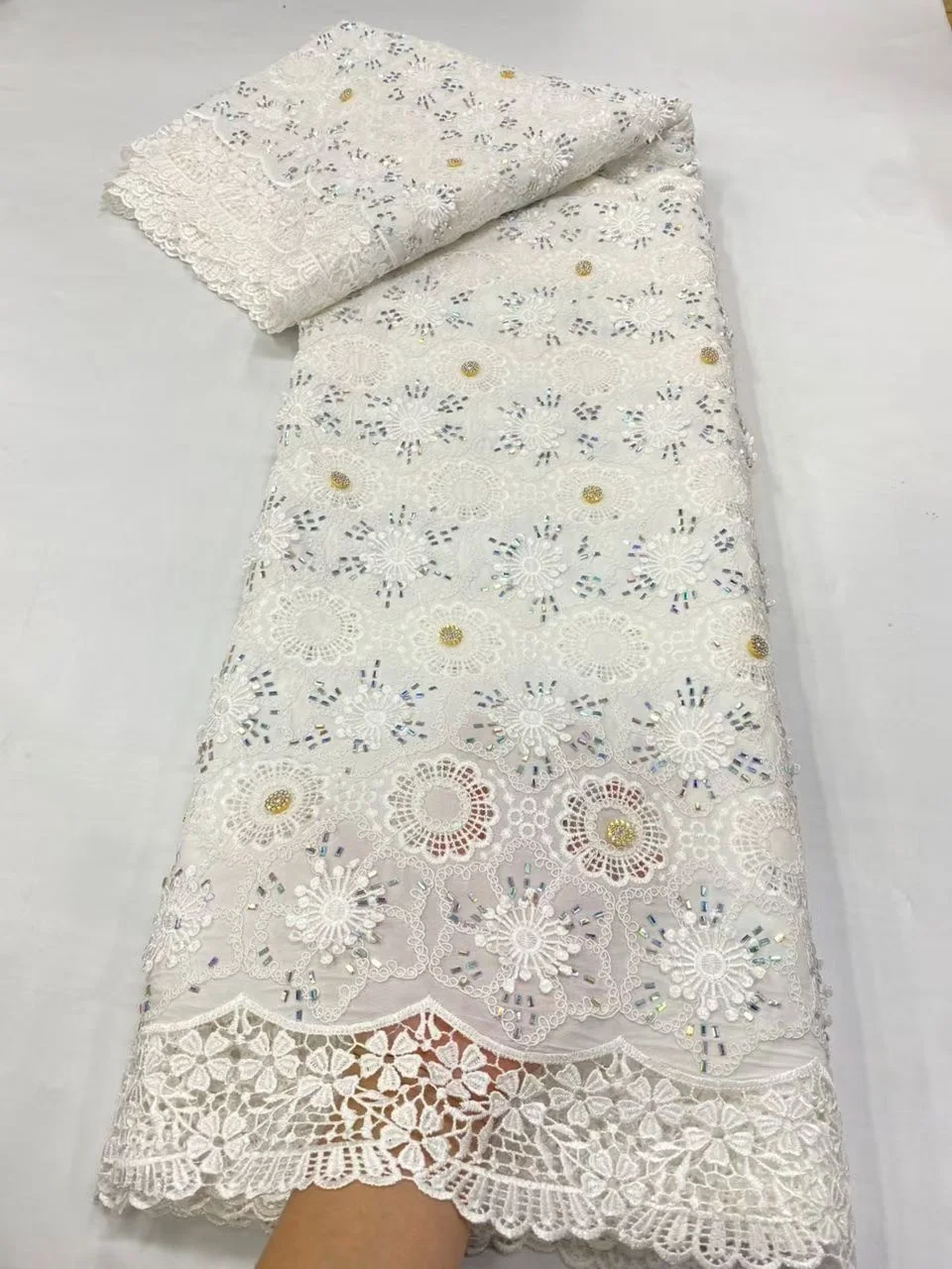 Africa Nigerian 2025 Sequins for Wedding Dress Chiffon Tulle Lace Fabric High Quality Party Guipure Sewing cotton 5Yard JL543
Africa Nigerian 2025 Sequins for Wedding Dress Chiffon Tulle Lace Fabric High Quality Party Guipure Sewing cotton 5Yard JL543
