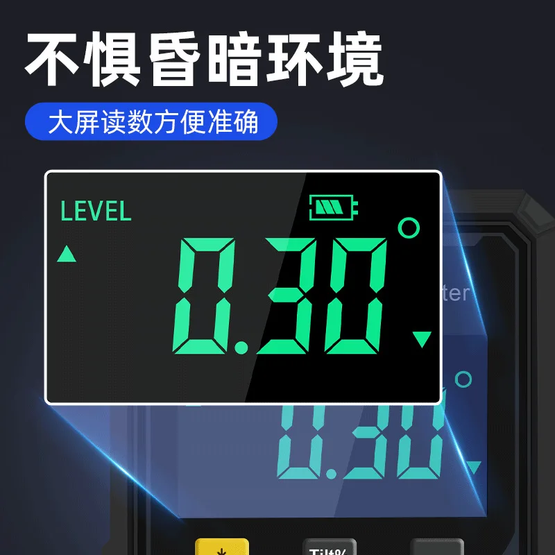 Dual l electronic digital display inclinometer Household level Angle measuring instrument Four-sided strong magnetic digital
Dual l electronic digital display inclinometer Household level Angle measuring instrument Four-sided strong magnetic digital