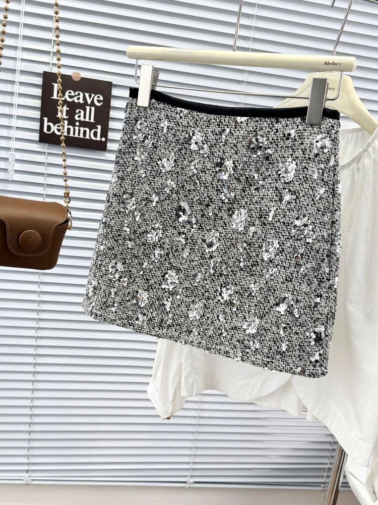2025 New Summer Sequin Fashion Mini Skirts for Women Clothing Sexy High Waist Hip Skirt Solid Short Skirt
2025 New Summer Sequin Fashion Mini Skirts for Women Clothing Sexy High Waist Hip Skirt Solid Short Skirt
