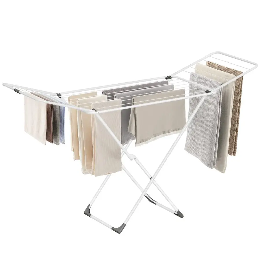 Clothes Drying Rack, Metal Laundry Drying Rack, Foldable, SpaceSaving, FreeStanding Airer, with 2 Gullwings, Indoor Outdoor Use,
Clothes Drying Rack, Metal Laundry Drying Rack, Foldable, SpaceSaving, FreeStanding Airer, with 2 Gullwings, Indoor Outdoor Use,