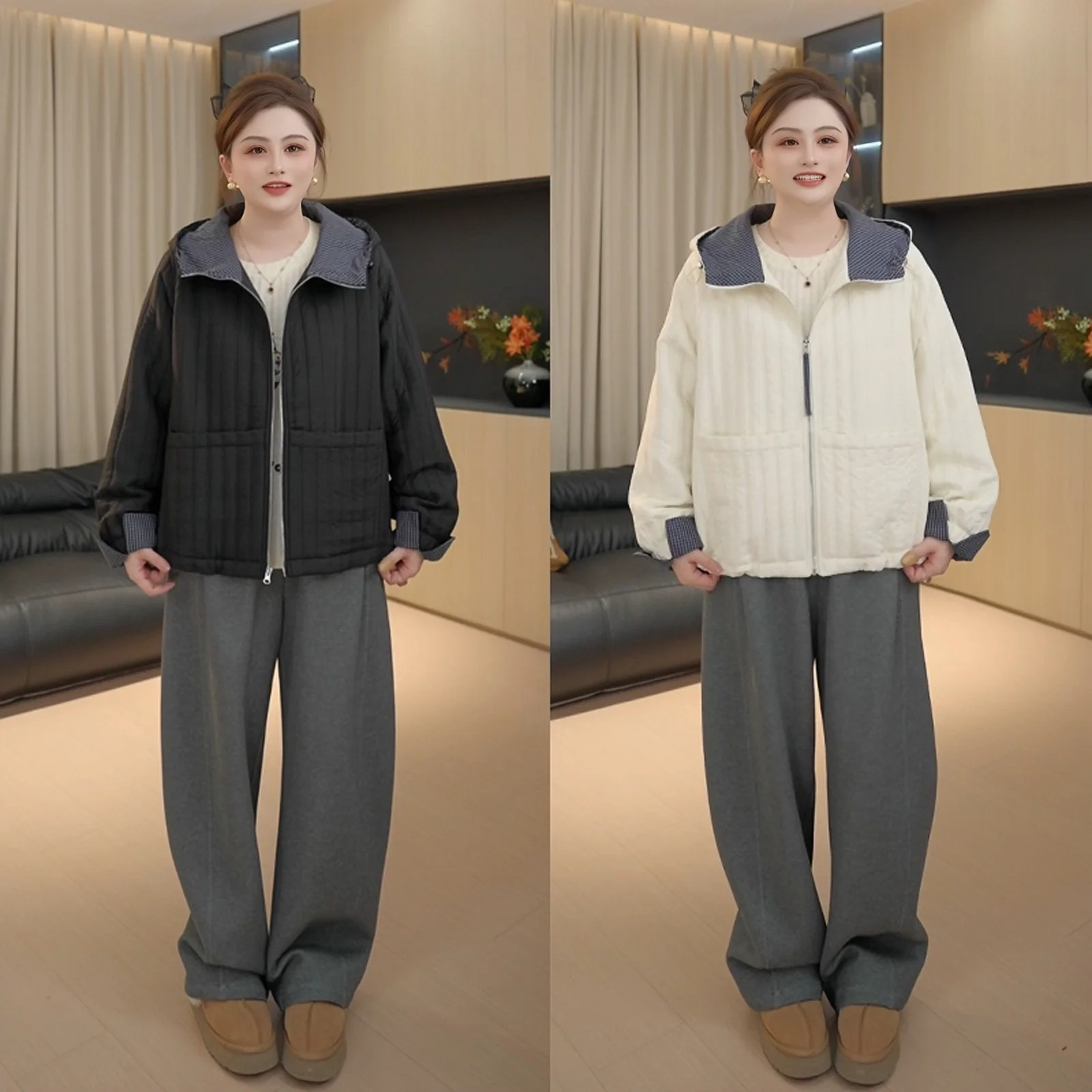 plus Size Women's Cotton Jaet Hooded Patchwork Plaid Winter Coat Comfortable Breathable Zipper Closure ort Sle
plus Size Women's Cotton Jaet Hooded Patchwork Plaid Winter Coat Comfortable Breathable Zipper Closure ort Sle