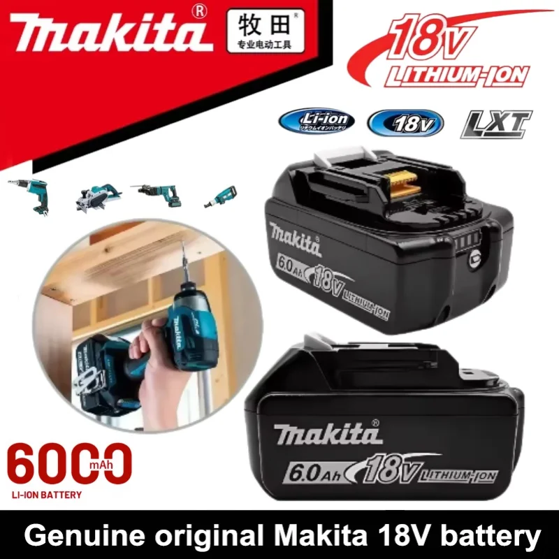 Makita 18V 6.0Ah Genuine LXT Lithium Ion Battery BL1860 BL1850 BL1840 with BMS TPCELL for Cordless Drill Screwdriver Power Tools
Makita 18V 6.0Ah Genuine LXT Lithium Ion Battery BL1860 BL1850 BL1840 with BMS TPCELL for Cordless Drill Screwdriver Power Tools