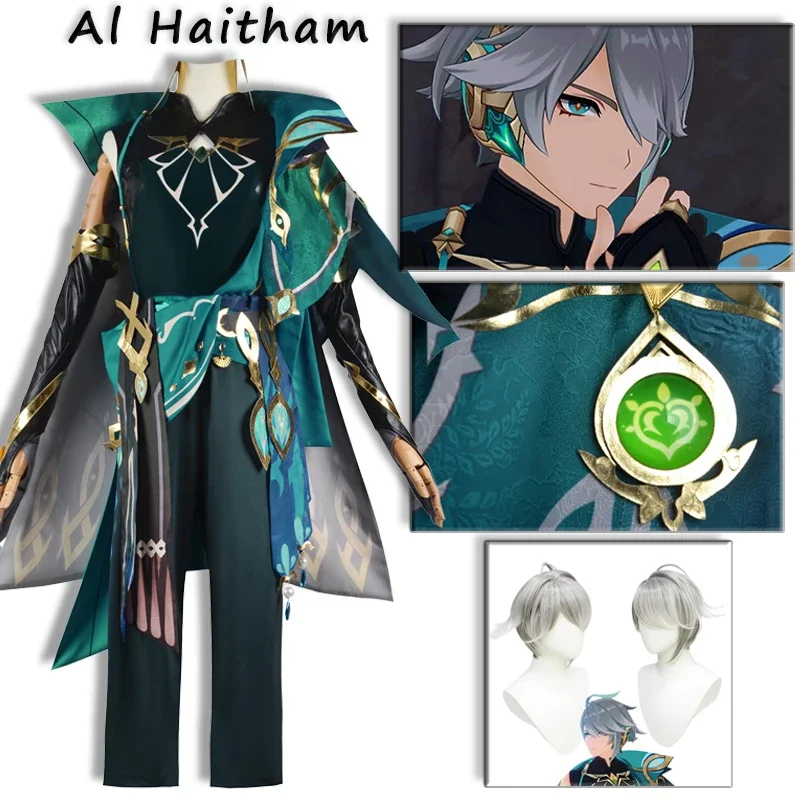 Genshin Impacto Al Haitham Cosplay Costume Party Outfit Wig Sumeru The Akademiya Cosplay Game Anime for Halloween
Genshin Impacto Al Haitham Cosplay Costume Party Outfit Wig Sumeru The Akademiya Cosplay Game Anime for Halloween