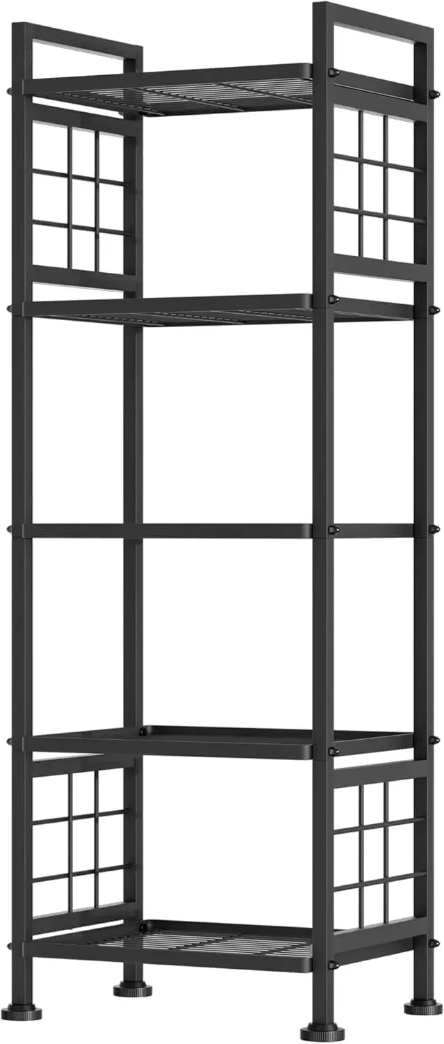 5-Wire Standing Bookshelf Metal Storage Shelving Unit for Kitchen Bathroom Laundry Organizer, Black
5-Wire Standing Bookshelf Metal Storage Shelving Unit for Kitchen Bathroom Laundry Organizer, Black