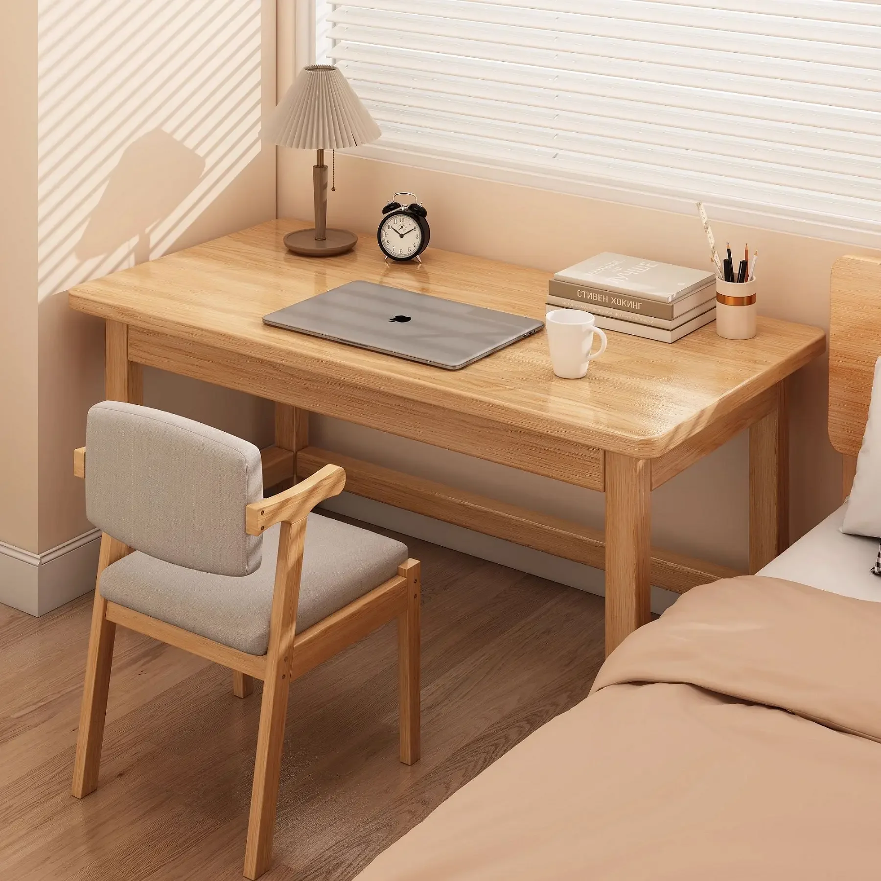Modern Computer Desk with Storage Rack Living Room Student Study Desk Dining Dresser Versatile with Chair Wooden Rectangle Table
Modern Computer Desk with Storage Rack Living Room Student Study Desk Dining Dresser Versatile with Chair Wooden Rectangle Table