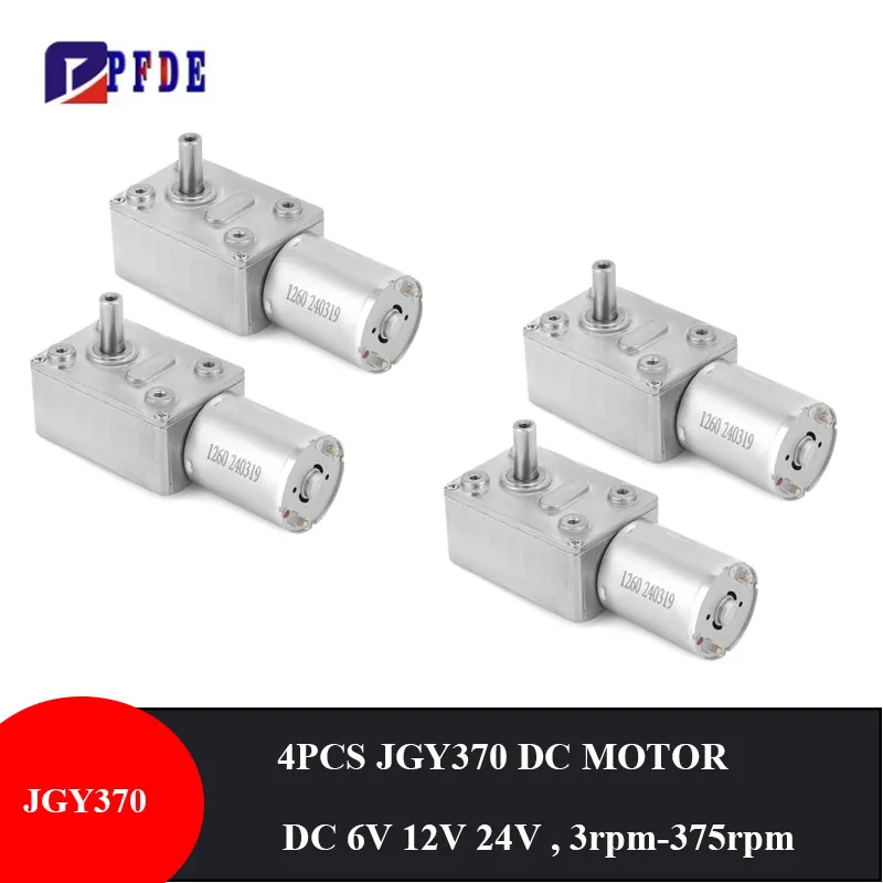4pcs JGY370 High Torque 12V 24V 6V DC Worm Gear Motor D-Shaped Output Shaft All-Metal Gears for DIY & Industrial Applications
4pcs JGY370 High Torque 12V 24V 6V DC Worm Gear Motor D-Shaped Output Shaft All-Metal Gears for DIY & Industrial Applications