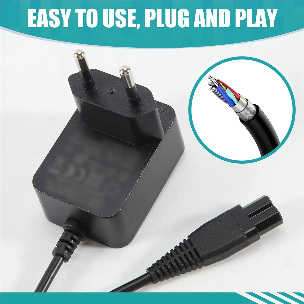 AS62 Charger Adapter for JRL 2020C/2020T for Barbers P800 Electric Shaver Hair Clipper Replacement Accessories EU Plug
AS62 Charger Adapter for JRL 2020C/2020T for Barbers P800 Electric Shaver Hair Clipper Replacement Accessories EU Plug