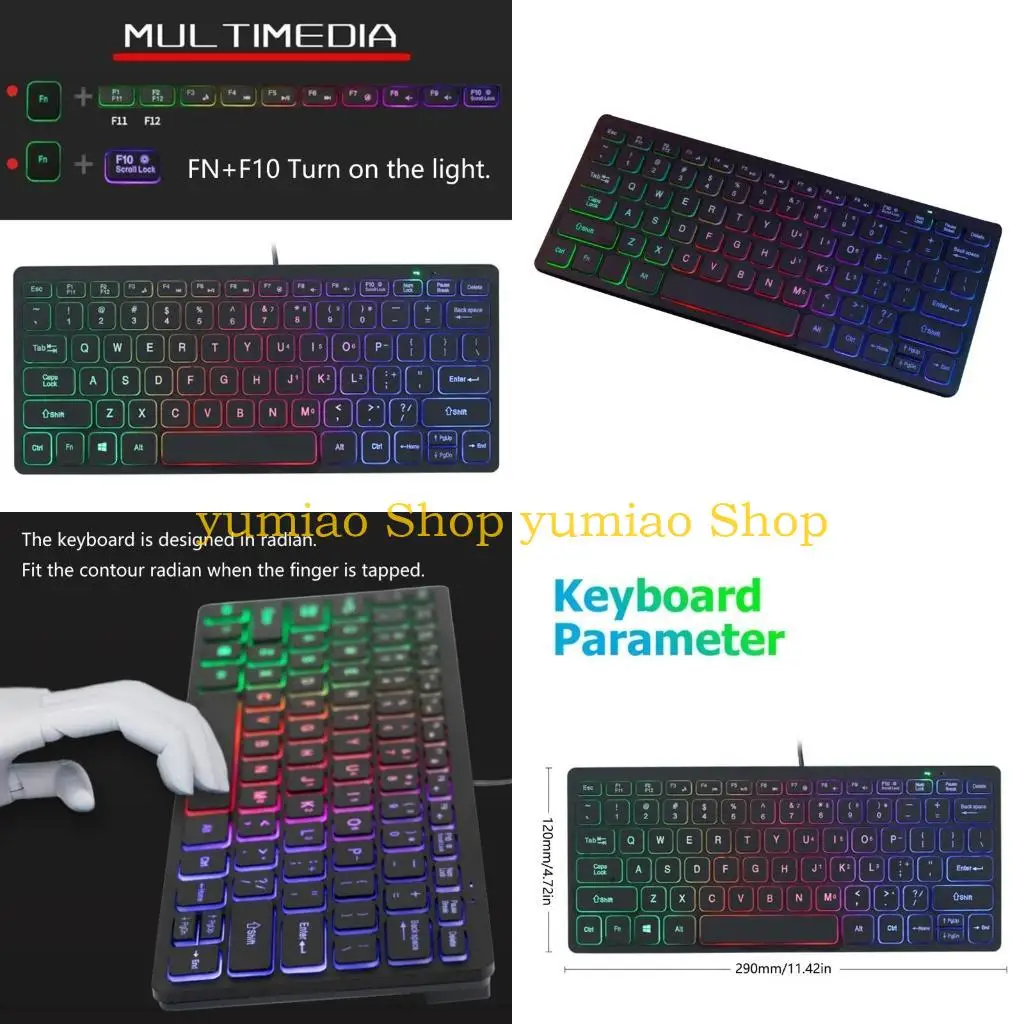 587B светодиодная подсветка клавиатуры, проводная клавиатура, 78-клавишные полупрозрачные колпачки, простая в эксплуатации и
587B светодиодная подсветка клавиатуры, проводная клавиатура, 78-клавишные полупрозрачные колпачки, простая в эксплуатации и