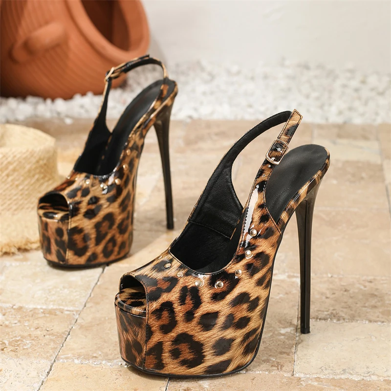 Eilyken New Summer Peep Toe Slingback Platform Women Sandals Sexy Stiletto High Heels Leopard Print Carnival Shoes
Eilyken New Summer Peep Toe Slingback Platform Women Sandals Sexy Stiletto High Heels Leopard Print Carnival Shoes