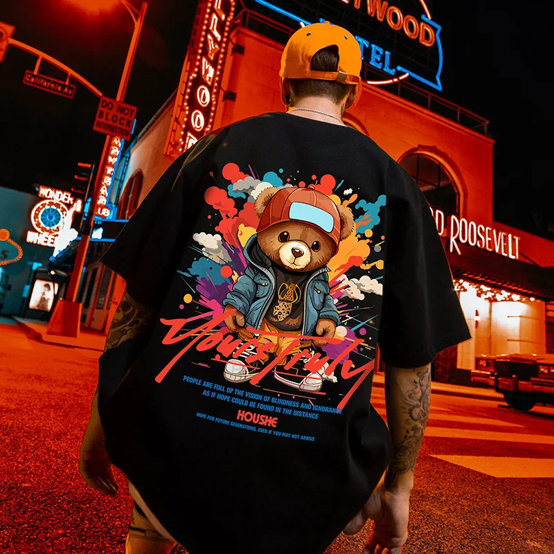 American fashion brand bear short sleeve T-shirt men's summer 100% cotton loose T-shirt men's breathable top
American fashion brand bear short sleeve T-shirt men's summer 100% cotton loose T-shirt men's breathable top