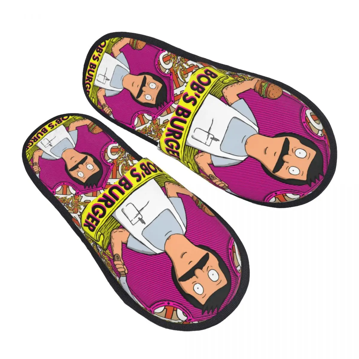 Домашние тапочки на заказ Bob's Burgers с американской анимацией, женские уютные тапочки без шнуровки из пены с эффектом памяти, гостиничные тапочки 
Домашние тапочки на заказ Bob's Burgers с американской анимацией, женские уютные тапочки без шнуровки из пены с эффектом памяти, гостиничные тапочки