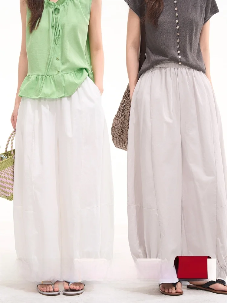 Casual Loose Balloon Pants Women's Spring Summer Versatile Cotton Ruffle Lace Hem Natural Waist Comfortable Fashionable
Casual Loose Balloon Pants Women's Spring Summer Versatile Cotton Ruffle Lace Hem Natural Waist Comfortable Fashionable