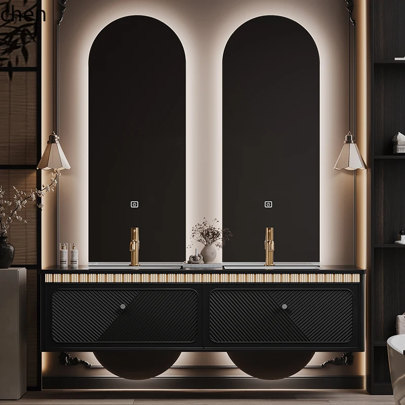 ZML hotel wind double basin bathroom cabinet combination rock slab wash basin bathroom cabinet toilet washstand
ZML hotel wind double basin bathroom cabinet combination rock slab wash basin bathroom cabinet toilet washstand