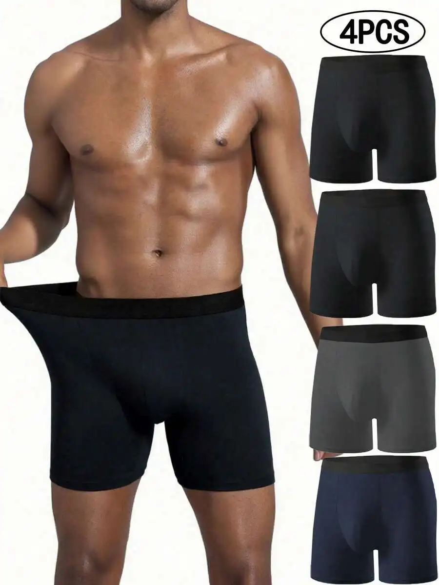 4pcs Mens Solid Color Boxer Shorts High Elastic Comfortable Underwear
4pcs Mens Solid Color Boxer Shorts High Elastic Comfortable Underwear