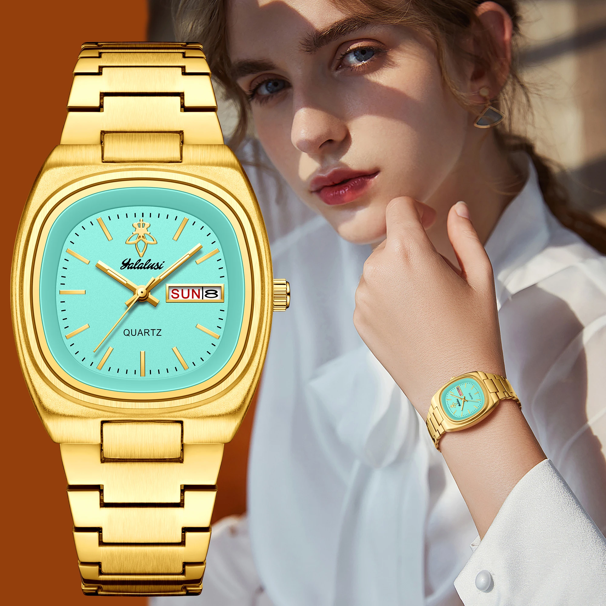 YaLaLuSi Unisex Fashion Waterproof Sport Watch Dual Calendar Gold Quartz Business Elegant with Box Remover Free Shipping
YaLaLuSi Unisex Fashion Waterproof Sport Watch Dual Calendar Gold Quartz Business Elegant with Box Remover Free Shipping