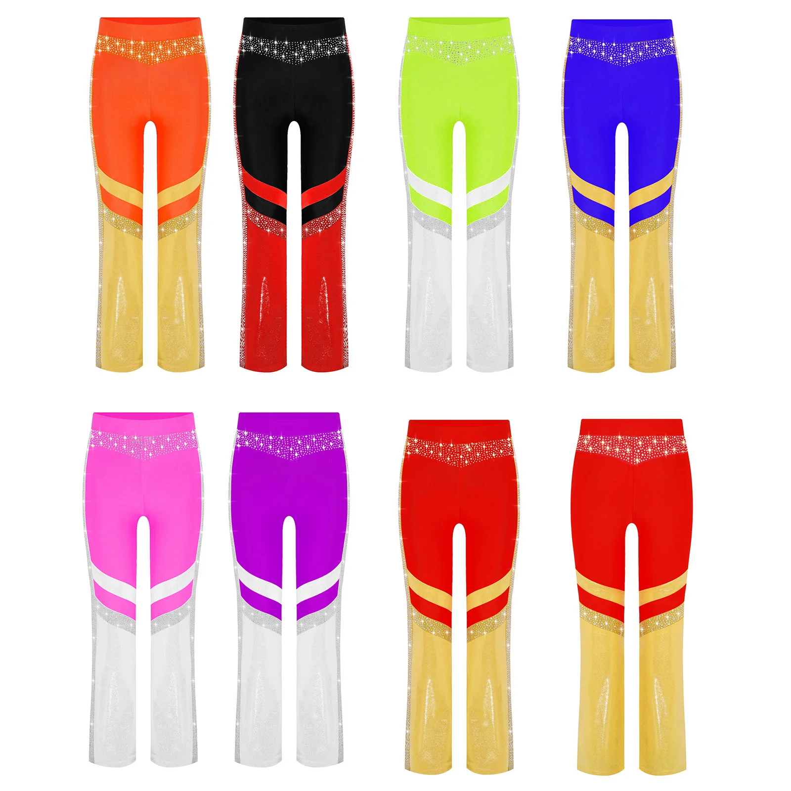 Shiny Rhinestone Jazz Dance Pants Kids Girls Elastic Waistband Bell-Bottomed Trousers Dance Party Gymnastics Acrobatics Costumes
Shiny Rhinestone Jazz Dance Pants Kids Girls Elastic Waistband Bell-Bottomed Trousers Dance Party Gymnastics Acrobatics Costumes