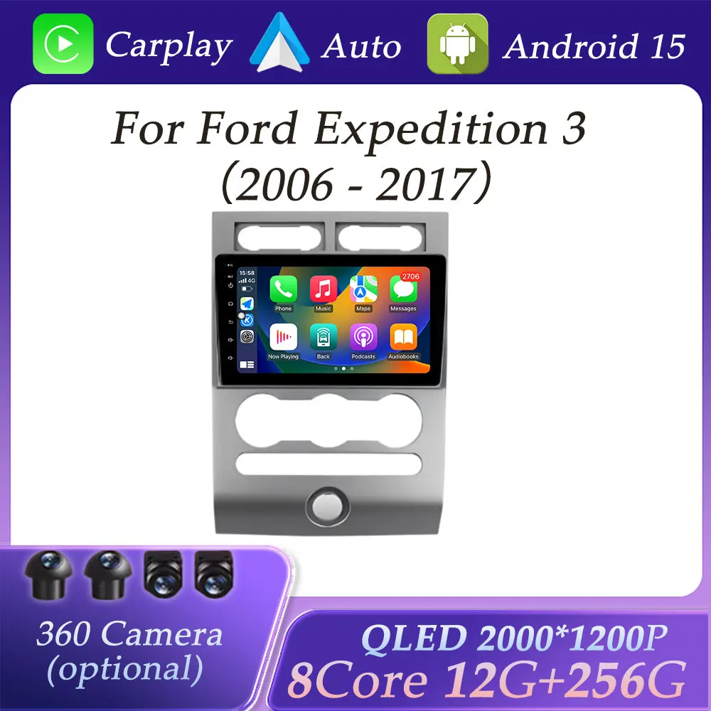 Autoradio for Ford Expedition 3 2006 - 2017 Carplay Car Radio Video Multimedia Player DSP Stereo GPS Navigation QLED Screen BT
Autoradio for Ford Expedition 3 2006 - 2017 Carplay Car Radio Video Multimedia Player DSP Stereo GPS Navigation QLED Screen BT