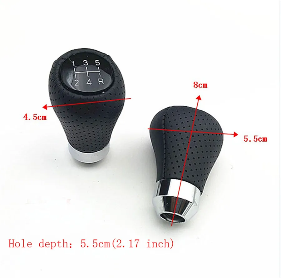 Universal 5 Speed Genuine Leather Car Gear Stick Shift Knob Manual Auto Interior Gear Stick Shifter Lever Knob Car Styling
Universal 5 Speed Genuine Leather Car Gear Stick Shift Knob Manual Auto Interior Gear Stick Shifter Lever Knob Car Styling