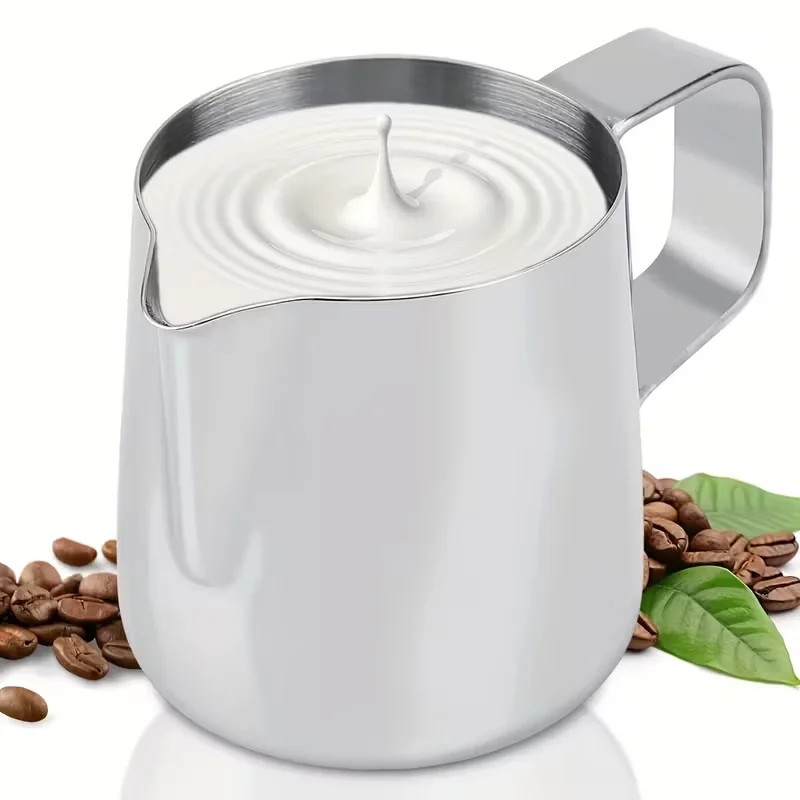 Milk Frothing Pitcher Stainless Steel Espresso Steaming Pitchers, Coffee Milk Frother Jug Cup for Espresso Machines Cappuccino
Milk Frothing Pitcher Stainless Steel Espresso Steaming Pitchers, Coffee Milk Frother Jug Cup for Espresso Machines Cappuccino