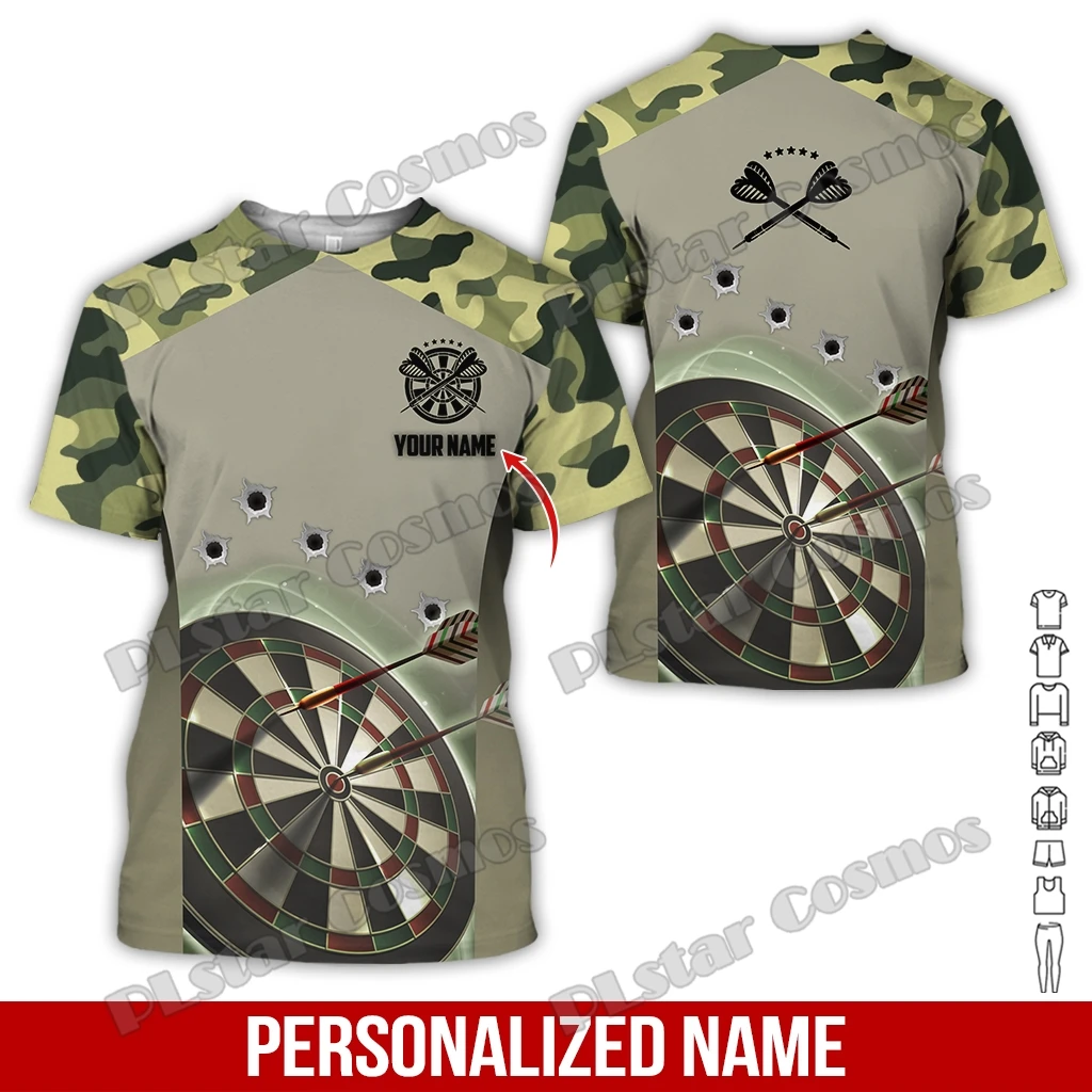 Personalized Name Darts Camo Pattern 3D Printed Men's Fashion T-shirt Summer Unisex Casual t shirt Gift For Darts Lovers DW262
Personalized Name Darts Camo Pattern 3D Printed Men's Fashion T-shirt Summer Unisex Casual t shirt Gift For Darts Lovers DW262