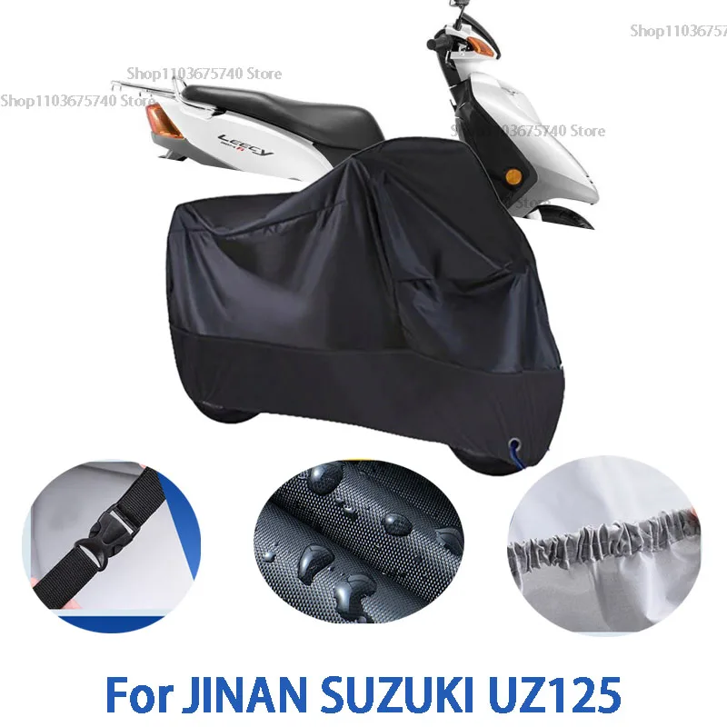 Полный чехол для мотоцикла JINAN SUZUKI UZ125, автомобильный уличный солнцезащитный чехол от пыли и ушей, утолщенный оксфордский чехол, аксессуары
Полный чехол для мотоцикла JINAN SUZUKI UZ125, автомобильный уличный солнцезащитный чехол от пыли и ушей, утолщенный оксфордский чехол, аксессуары