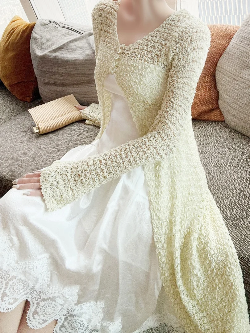 Уютный вязаный шерстяной кардиган средней длины с длинными рукавами Morning Light, премиум-качество, женская мода
Уютный вязаный шерстяной кардиган средней длины с длинными рукавами Morning Light, премиум-качество, женская мода