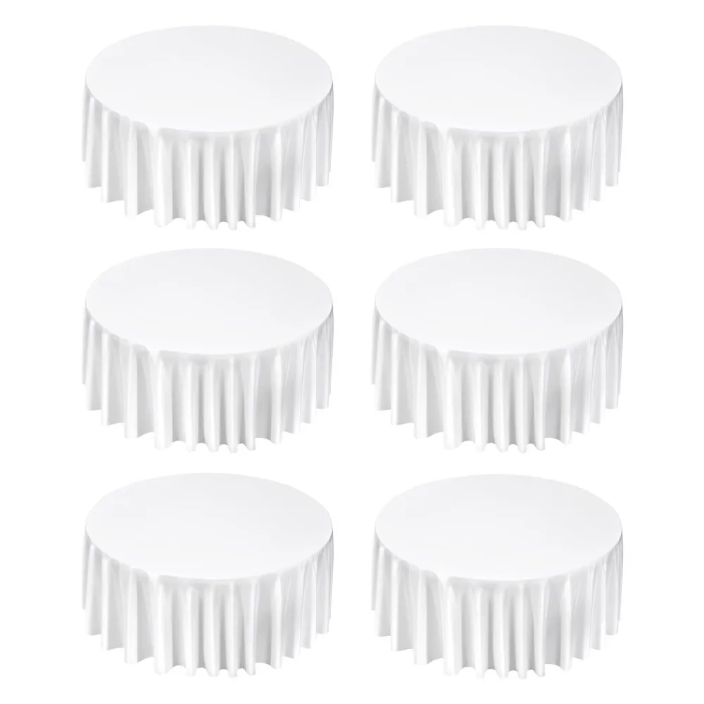 White Round Tablecloths, 6-pack, 132-inch Diameter, Stain-resistant and Wrinkle-resistant, Machine Washable, Made of Polyester, Tear-resistant, Soft and Breathable. Versatile for Weddings, Parties, Banquets, and Formal Occasions.
White Round Tablecloths, 6-pack, 132-inch Diameter, Stain-resistant and Wrinkle-resistant, Machine Washable, Made of Polyester, Tear-resistant, Soft and Breathable. Versatile for Weddings, Parties, Banquets, and Formal Occasions.