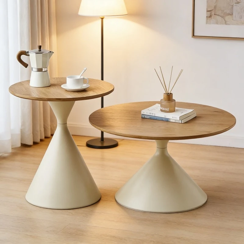 Modern Round Coffee Table Set 2 Pieces Conical Base Pedestal Minimalist Side Table and Coffee Table for Living Room
Modern Round Coffee Table Set 2 Pieces Conical Base Pedestal Minimalist Side Table and Coffee Table for Living Room