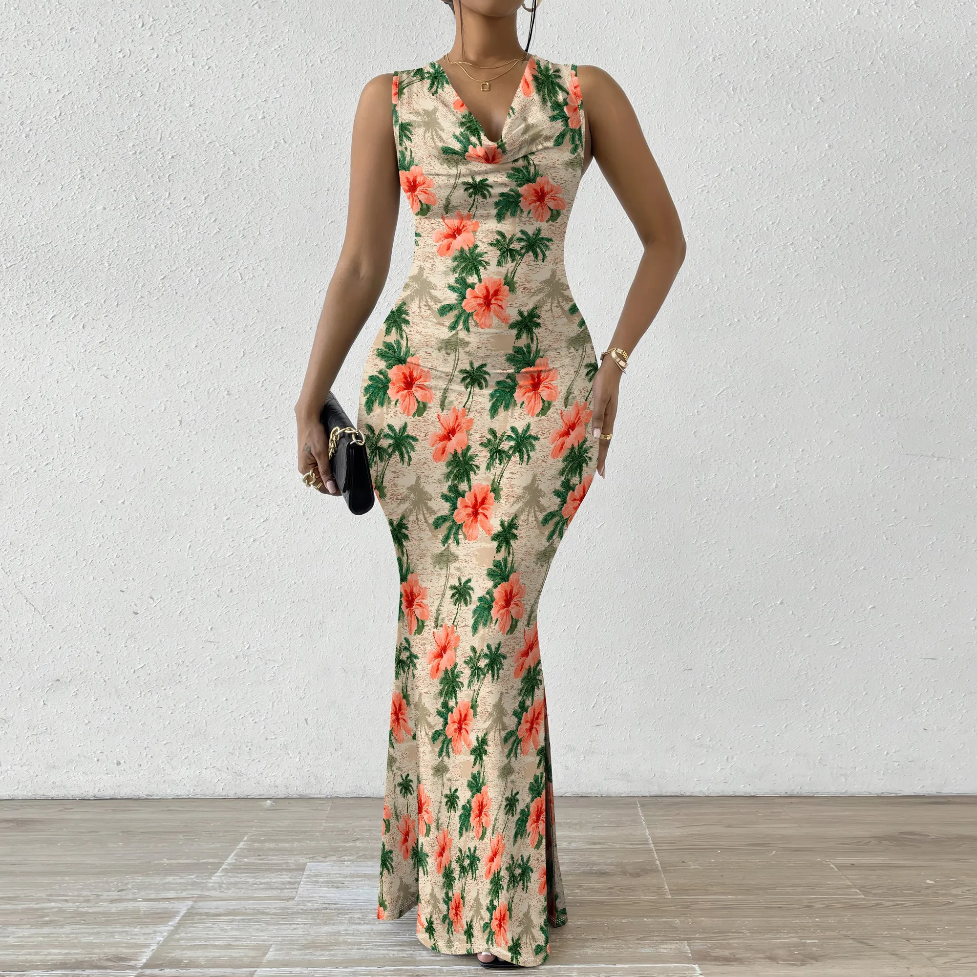 Women's Tropical Floral Maxi Dress 2025 Spring New Arrival V-Neck Beach Vacation Dress XS-2XL
Women's Tropical Floral Maxi Dress 2025 Spring New Arrival V-Neck Beach Vacation Dress XS-2XL
