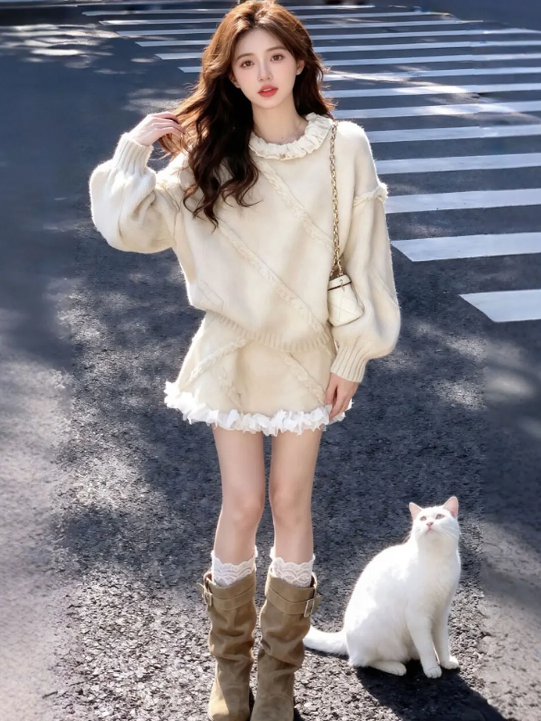 Lazy Style Knitted Top And Skirt Two-Piece Set Comfortable Casual Outfit for Spring Fashionable plus Size Women's Set
Lazy Style Knitted Top And Skirt Two-Piece Set Comfortable Casual Outfit for Spring Fashionable plus Size Women's Set