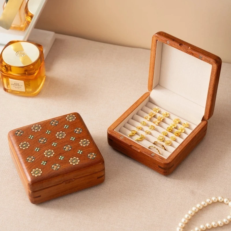 Solid Wood Jewelry Box Portable Jewelry Storage Boxes Small Travel Earring Ring Organizer Box Vintage Necklace Packaging Boxes
Solid Wood Jewelry Box Portable Jewelry Storage Boxes Small Travel Earring Ring Organizer Box Vintage Necklace Packaging Boxes