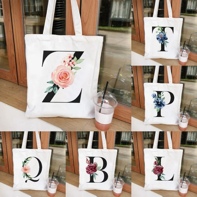 Ladies Personalized White Canvas Shoulder Bag with Floral Letter Pattern Design Suitable for Casual and Versatile DailyCommuting
Ladies Personalized White Canvas Shoulder Bag with Floral Letter Pattern Design Suitable for Casual and Versatile DailyCommuting