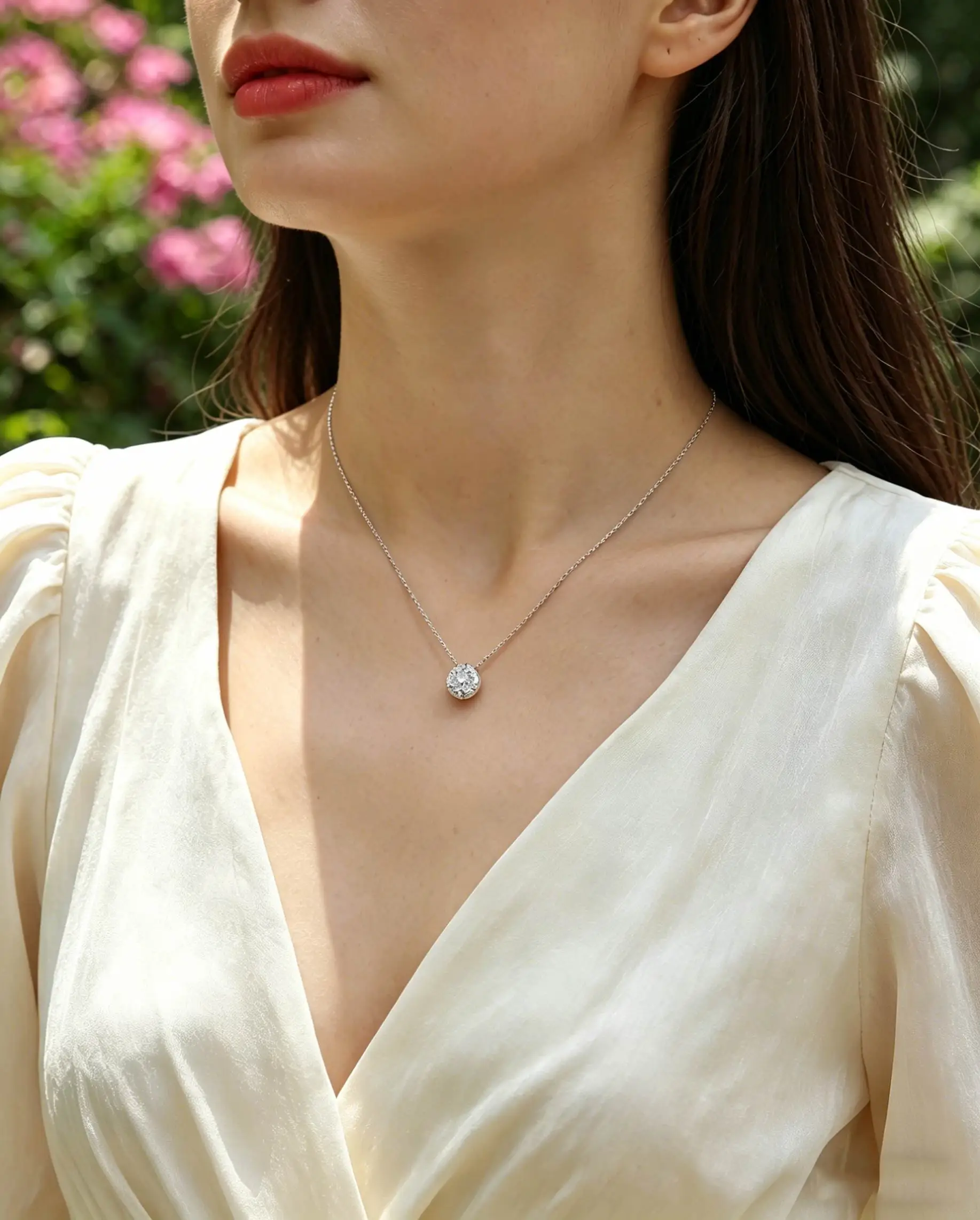 Moissanite pendant necklace, S925 sterling silver jewelry with certificate, elegant and fashionable gift, wedding and daily wear
Moissanite pendant necklace, S925 sterling silver jewelry with certificate, elegant and fashionable gift, wedding and daily wear