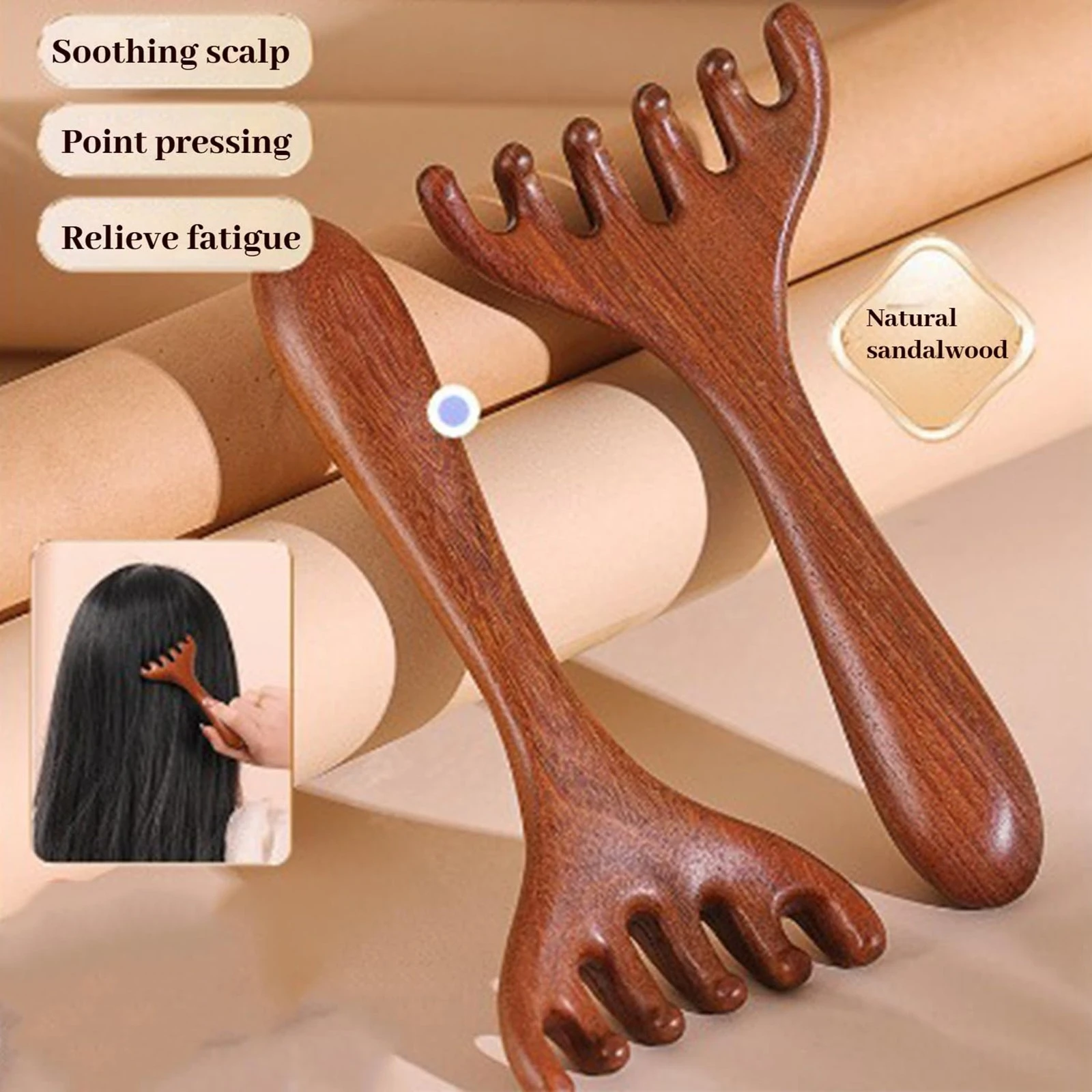 1pc Wooden Scalp Massage Comb, A Soothing Scalp Massage Tool Suitable For All Skin Types,Unisex Wooden Meridian Massage Comb
1pc Wooden Scalp Massage Comb, A Soothing Scalp Massage Tool Suitable For All Skin Types,Unisex Wooden Meridian Massage Comb