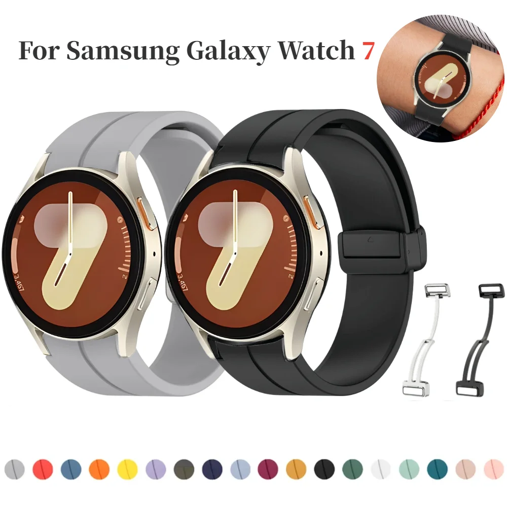 Silicone strap for Samsung Galaxy Watch 7 44mm 40mm replacement wristband for Samsung Galaxy watch FE Magnetic Buckle Bracelet
Silicone strap for Samsung Galaxy Watch 7 44mm 40mm replacement wristband for Samsung Galaxy watch FE Magnetic Buckle Bracelet