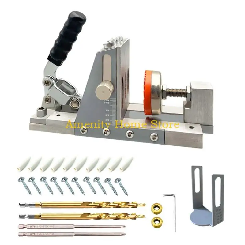 F26C Woodworking Oblique Hole Drill Locator Pocket Hole Jig For Drilling 15 Degree Drill Guide Sets Puncher
F26C Woodworking Oblique Hole Drill Locator Pocket Hole Jig For Drilling 15 Degree Drill Guide Sets Puncher