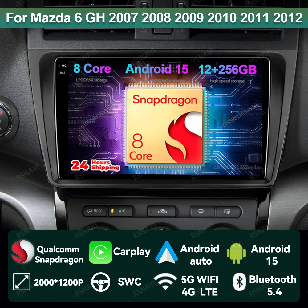Автомобильный радиоприемник Android 15 для Mazda 6 GH 2007 2008 2009 2010 2011 2012 GPS 5G WIFI Viedo Player Wireless Carplay Auto Head Unit QLED
Автомобильный радиоприемник Android 15 для Mazda 6 GH 2007 2008 2009 2010 2011 2012 GPS 5G WIFI Viedo Player Wireless Carplay Auto Head Unit QLED