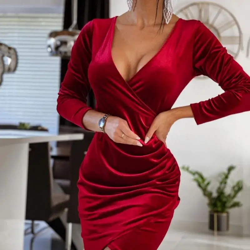 Women's V-ne Dr Sexy Basic Sle Polyester Fiber Long Sve Elastic Waist One-step Skirt Busin Casual Polyester Fabric
Women's V-ne Dr Sexy Basic Sle Polyester Fiber Long Sve Elastic Waist One-step Skirt Busin Casual Polyester Fabric