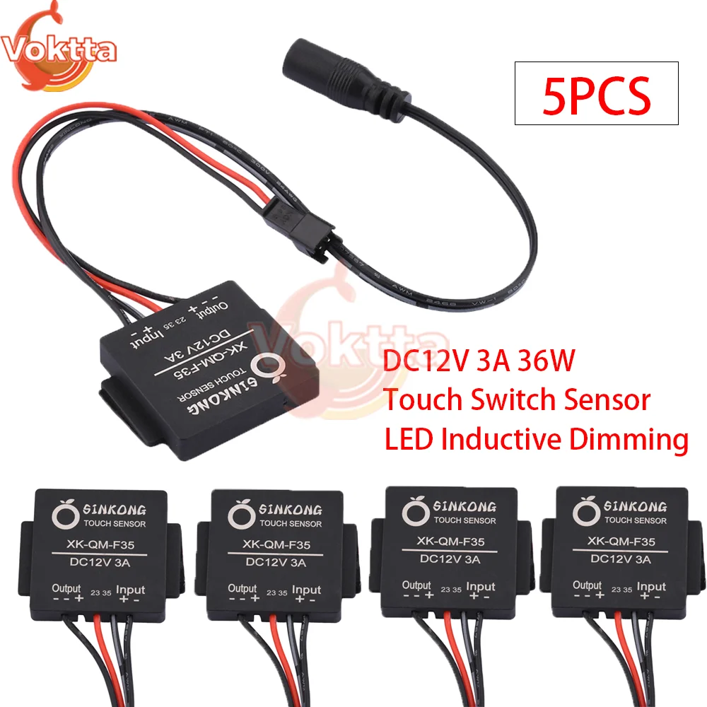 DC 12V 3A 36W Touch Switch Dual Color Temperature Stepless LED Inductive Dimming Touch Sensing Switch for Led Light Mirror Lamp
DC 12V 3A 36W Touch Switch Dual Color Temperature Stepless LED Inductive Dimming Touch Sensing Switch for Led Light Mirror Lamp