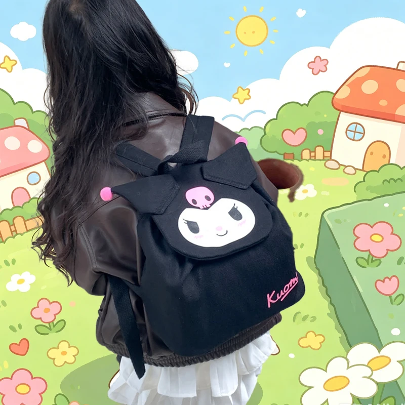 Girl Backpack Kuromi Hello Kittys Sanrios Cartoon Kawaii Girl School Bag Light Small Canvas Breathable Printing Anime Figure
Girl Backpack Kuromi Hello Kittys Sanrios Cartoon Kawaii Girl School Bag Light Small Canvas Breathable Printing Anime Figure