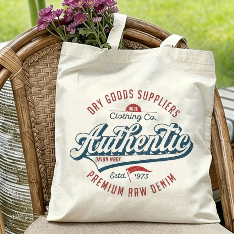 1PC "Authentic Dry Goods Suppliers" Vintage Canvas Tote Eco-friendly Reusable Shoulder Bag
1PC "Authentic Dry Goods Suppliers" Vintage Canvas Tote Eco-friendly Reusable Shoulder Bag