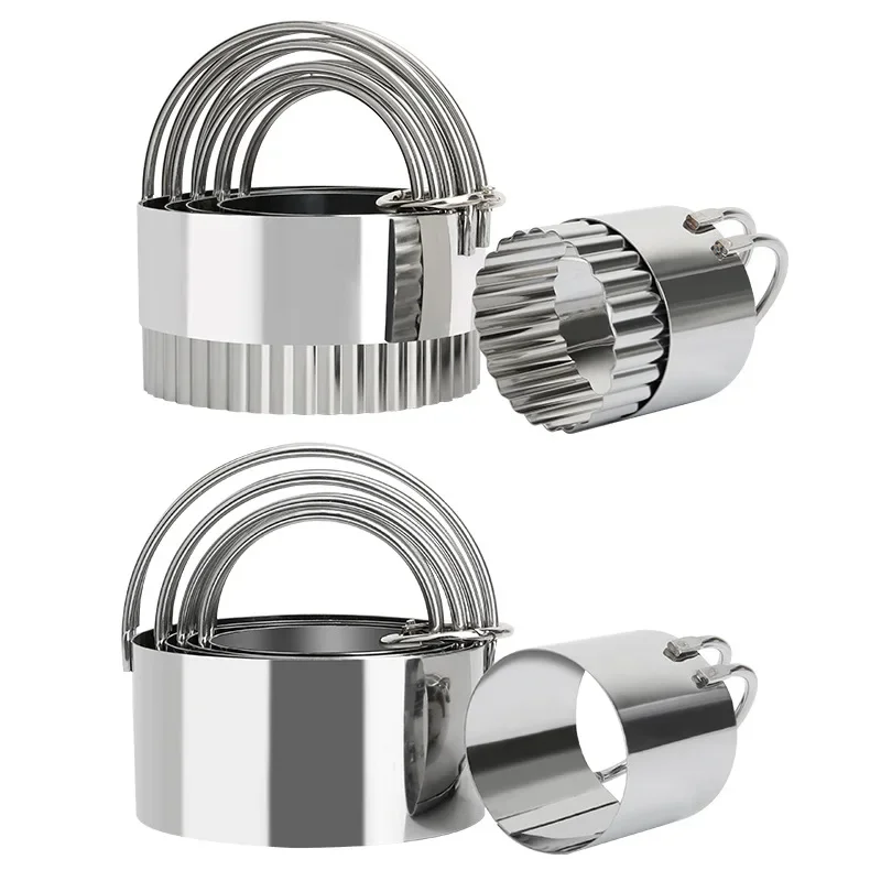 5 Pieces/set Biscuit Mold Set Round Stainless Steel Biscuit Tool Cookies Cutter with Handle, Professional Baking Dough Tools
5 Pieces/set Biscuit Mold Set Round Stainless Steel Biscuit Tool Cookies Cutter with Handle, Professional Baking Dough Tools