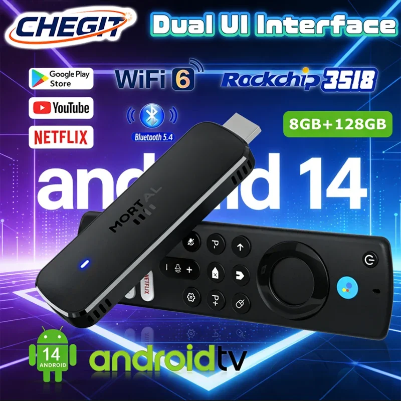 Новый ТВ-стик 2026 года на Android 14 с поддержкой видео HD 8K, BT5.0, Dual WiFi6, голосовым пультом, RK3518, 8 ГБ+128 ГБ для Netflix, YouTube и медиаплееров
Новый ТВ-стик 2026 года на Android 14 с поддержкой видео HD 8K, BT5.0, Dual WiFi6, голосовым пультом, RK3518, 8 ГБ+128 ГБ для Netflix, YouTube и медиаплееров