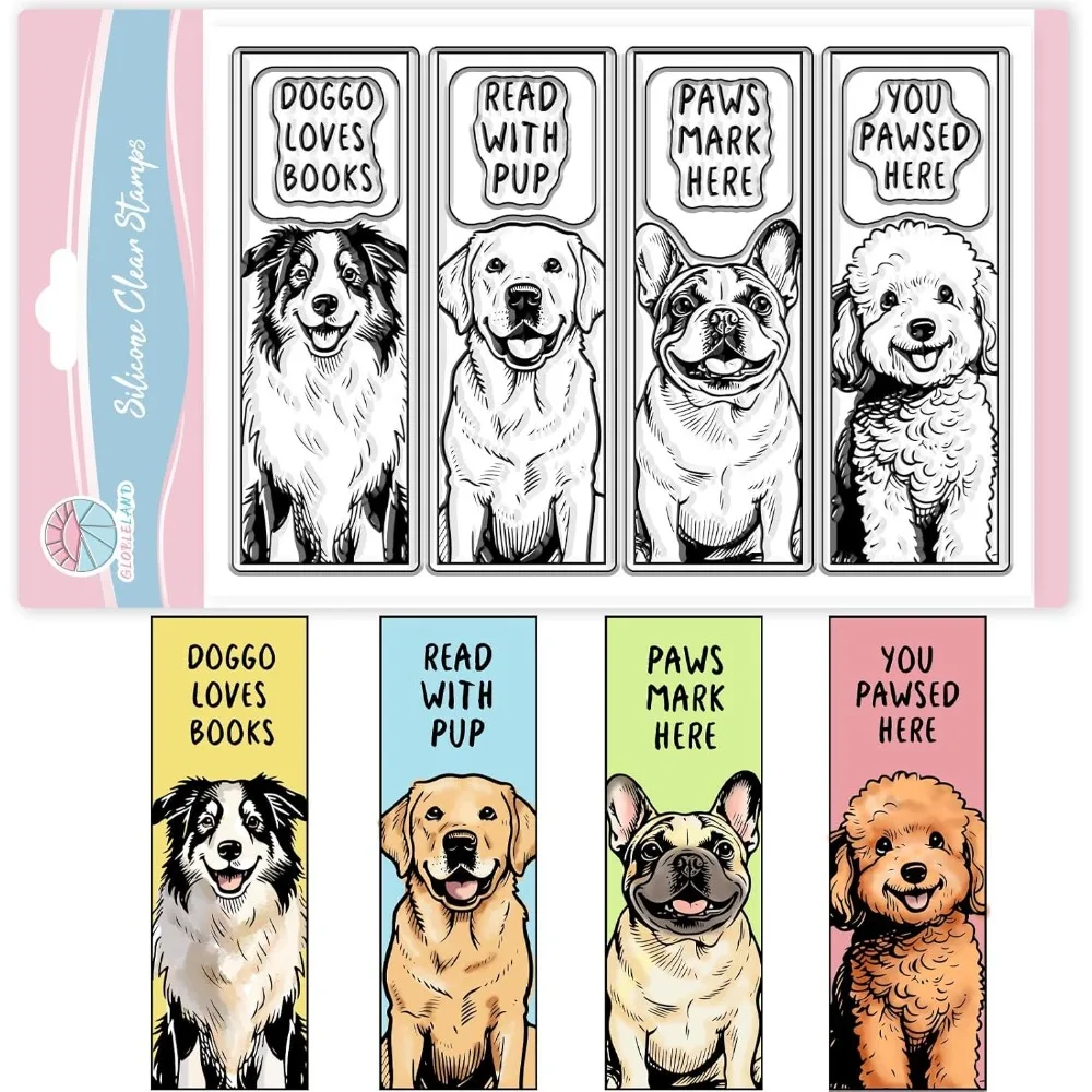 Dogs Bookmark Clear Stamps for Card Making Labrador Shepherd Poodle Bulldog Lable Clear Stamps Words Transparent Stamp
Dogs Bookmark Clear Stamps for Card Making Labrador Shepherd Poodle Bulldog Lable Clear Stamps Words Transparent Stamp