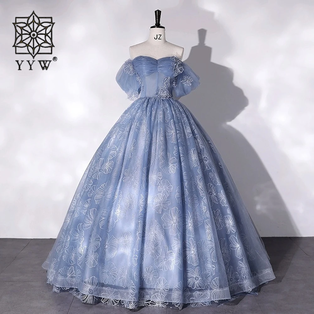 Off Shoulder Tulle Appliques Prom Birthday Party Gowns Customized Ball Gown Women Quinceanera Dresses Formal Vestido De Noche
Off Shoulder Tulle Appliques Prom Birthday Party Gowns Customized Ball Gown Women Quinceanera Dresses Formal Vestido De Noche