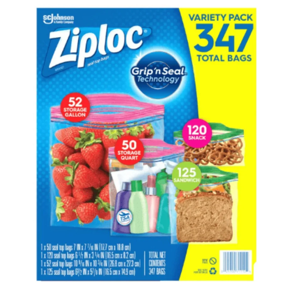 Брендовые сумки для хранения Ziploc с новым набором для сэндвичей и закусок с открытым дизайном
Брендовые сумки для хранения Ziploc с новым набором для сэндвичей и закусок с открытым дизайном