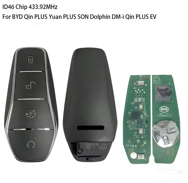 Смарт-ключ-брелок 433,92 МГц ID46 K2TF4-41A-F4AT для BYD Qin Plus, Yuan Plus, Song, Dolphin DM-i, EV с дистанционным управлением
Смарт-ключ-брелок 433,92 МГц ID46 K2TF4-41A-F4AT для BYD Qin Plus, Yuan Plus, Song, Dolphin DM-i, EV с дистанционным управлением