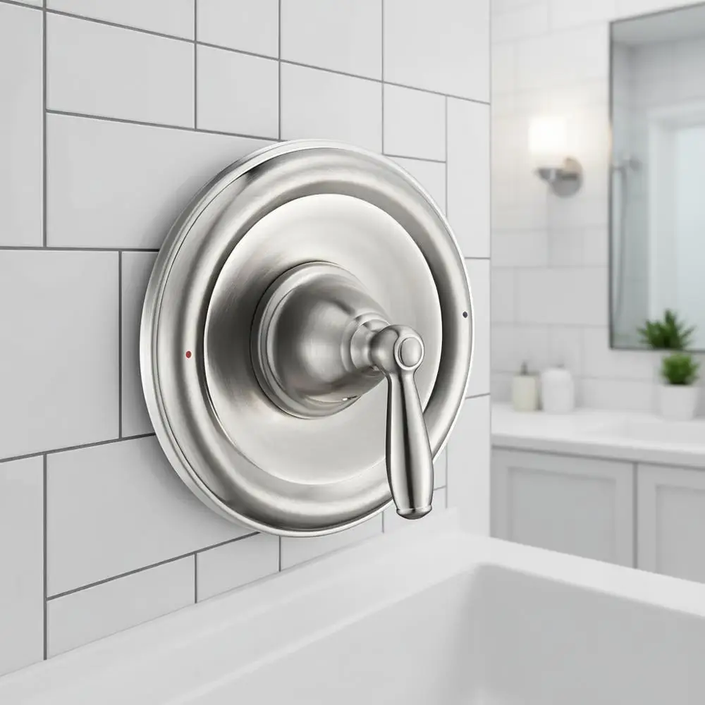 Комплект отделки для ванны и душа, совместимый с Posi-Temp, отделка из матового никеля
Комплект отделки для ванны и душа, совместимый с Posi-Temp, отделка из матового никеля