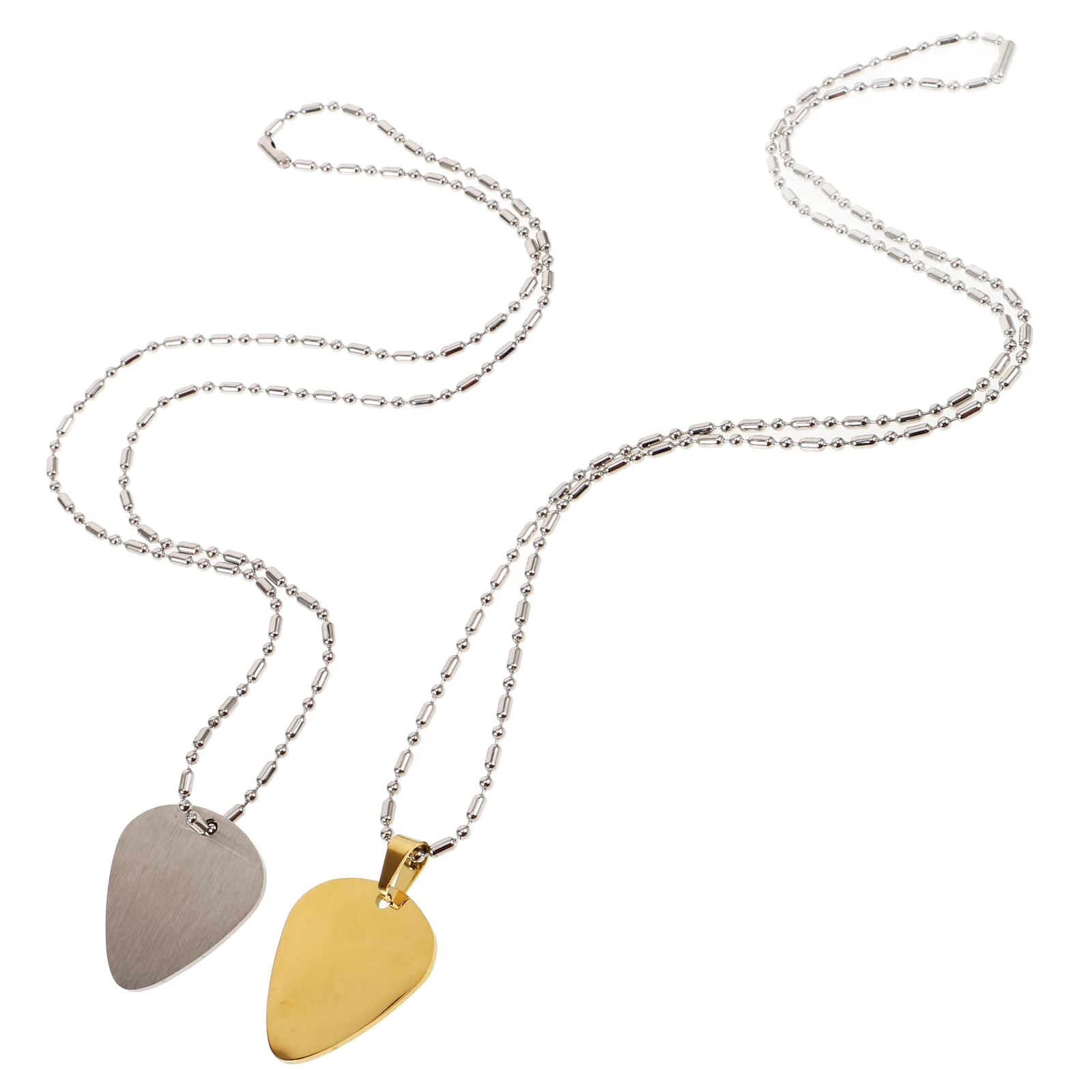 2pcs Guitar Pick Pendant Necklace Stainless Steel 60cm Chain Guitarist Picks Holding Decorative Creative Musical Instrument
2pcs Guitar Pick Pendant Necklace Stainless Steel 60cm Chain Guitarist Picks Holding Decorative Creative Musical Instrument